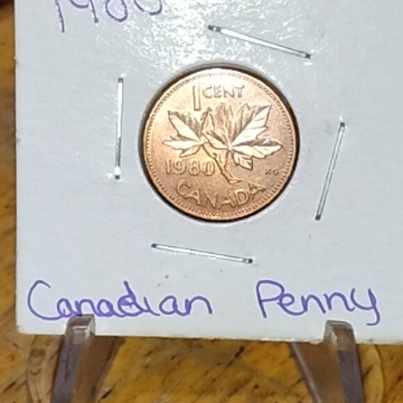 Canada 1980 1 penny ms- Canadian Penny: A Brilliant Uncirculated Specimen. - Picture 5 of 6